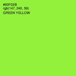#93F03B - Green Yellow Color Image
